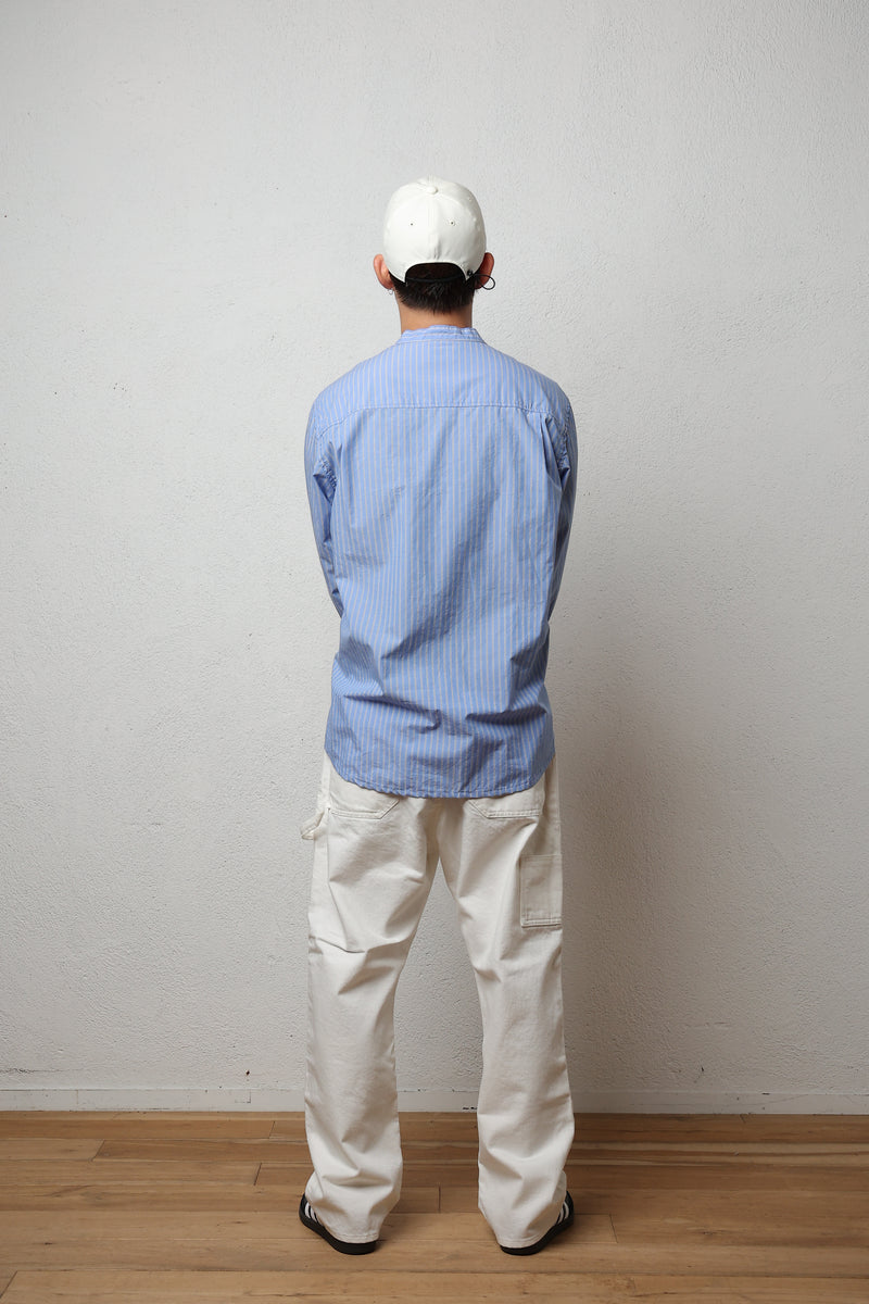 【2024 spring 最新作】Stripe over shirts(ストライプオーバーシャツ/ブルー)