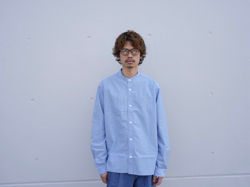 【2024 spring 最新作】Stripe over shirts(ストライプオーバーシャツ/ブルー)