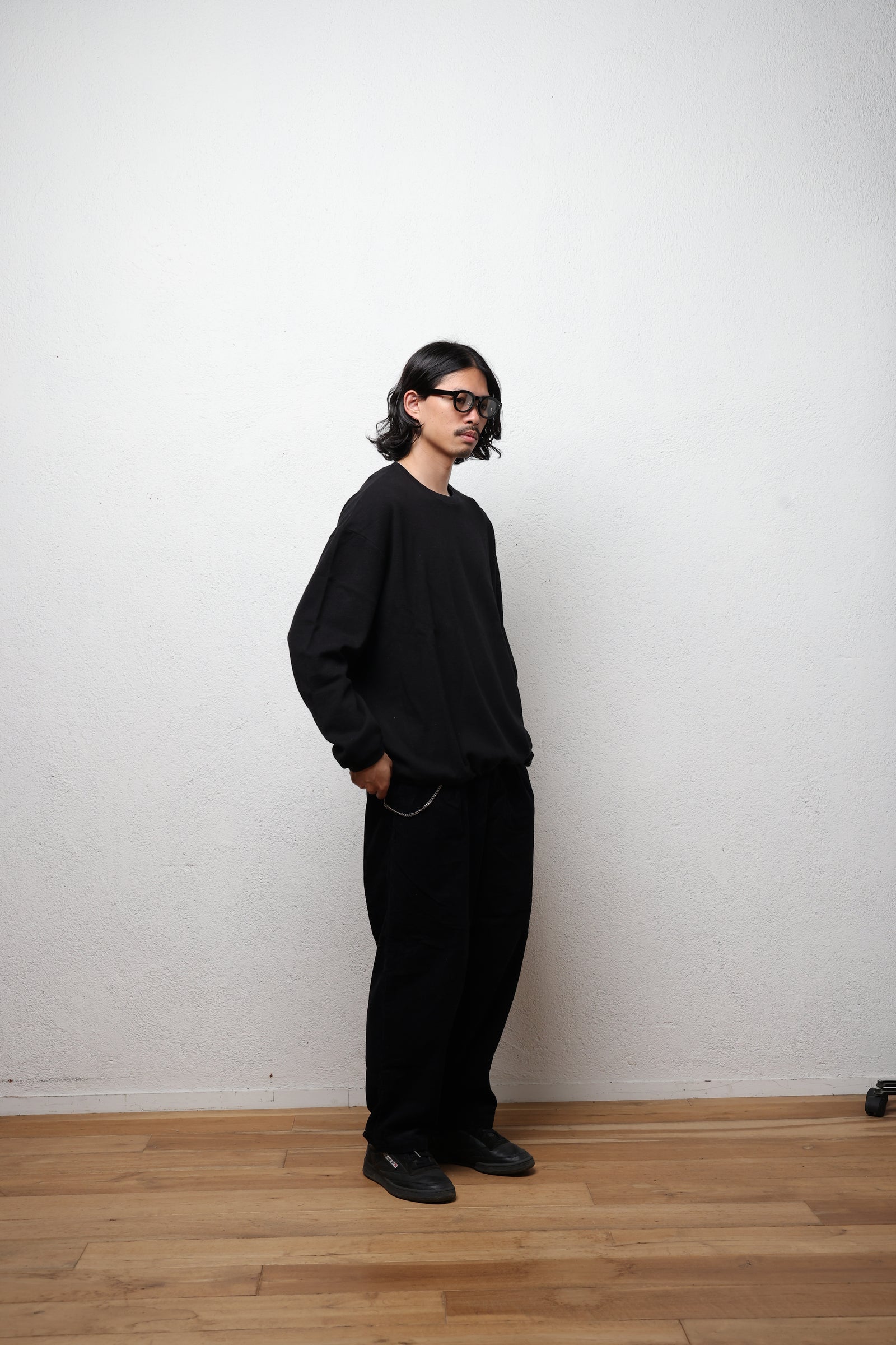 エディットクロージング　CORDUROY VINTAGE SLACKS ブラック 2025 Winter 最新作】Corduroy vintage slacks（コーデュロイ