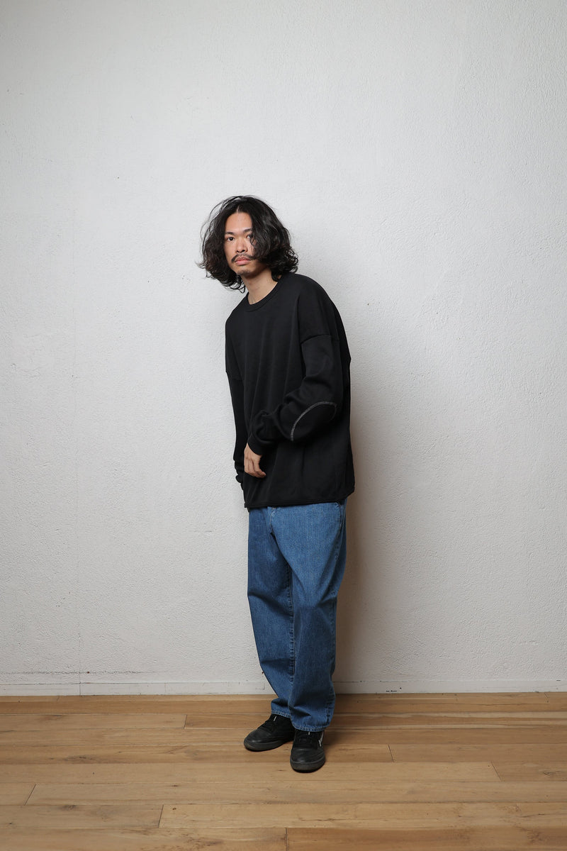 【SAMPLE SALE!! 2023 S/S商品】Shiny waffle elbowpatch L/S / シャイニーワッフルエルボーパッチ L/S