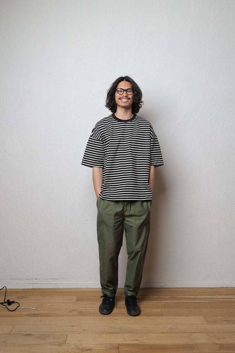 【SAMPLE SALE!! 2023S/S商品】Border finegauge tee（ボーダーファインゲージT/ブラック×ホワイト）