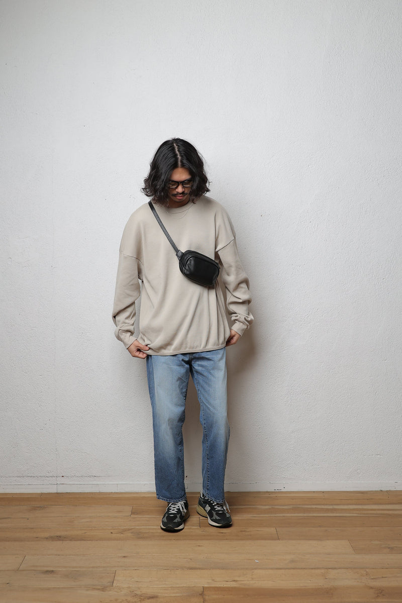 【SAMPLE SALE!! 2023 S/S商品】Shiny waffle elbowpatch L/S / シャイニーワッフルエルボーパッチ L/S