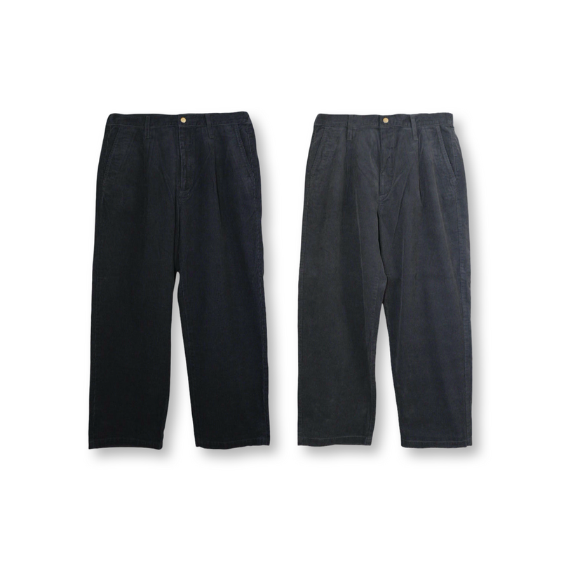 エディットクロージング　CORDUROY VINTAGE SLACKS ブラック 2025 Winter 最新作】Corduroy vintage slacks（コーデュロイ