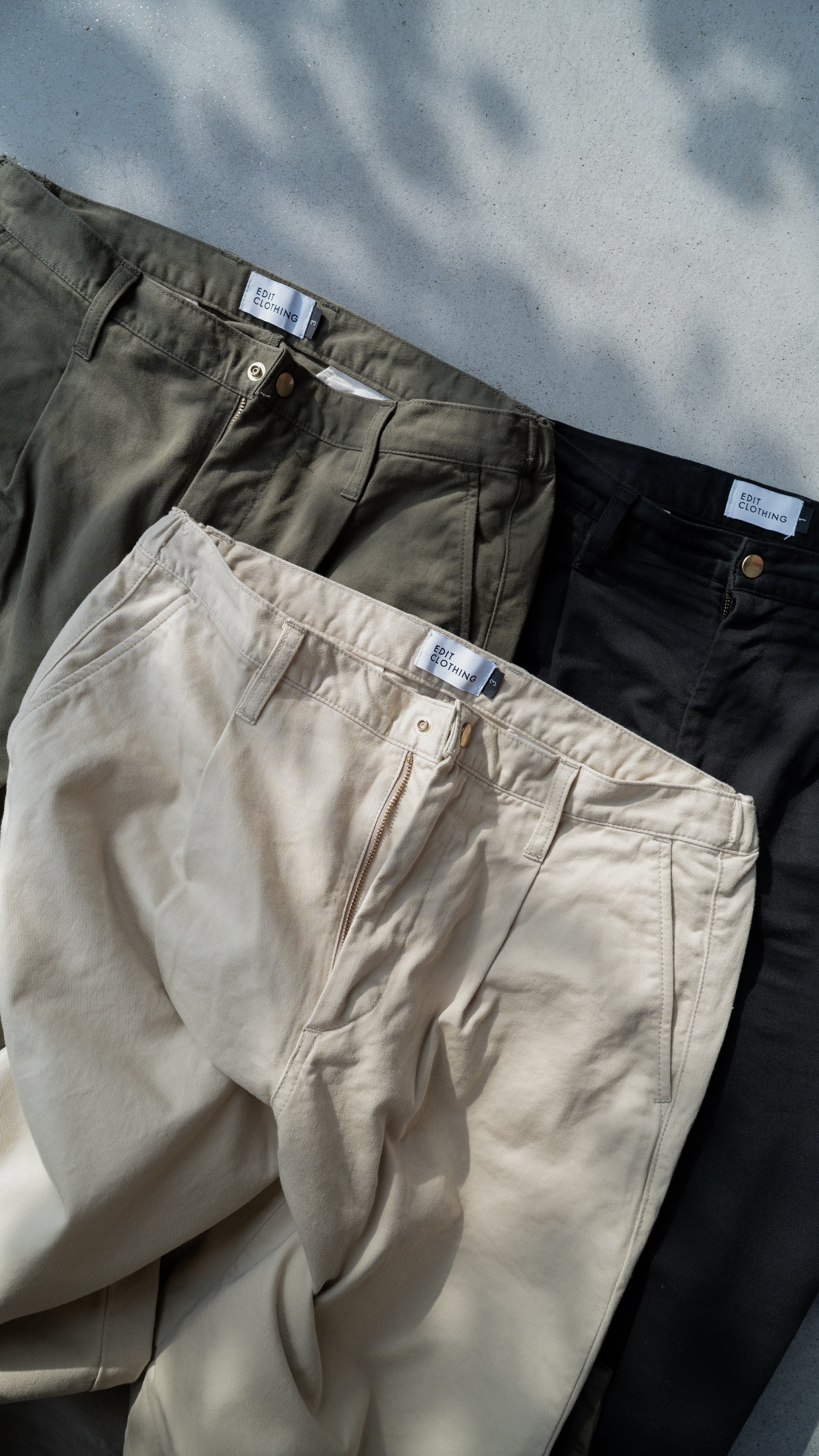 EDIT CLOTHING ROUGH CHINO（ラフチノ）ベージュ　Sサイズ 2026 spring 最新作】Rough chino（ラフチノ） – EDIT CLOTHING