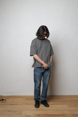 【SAMPLE SALE!! 2023S/S商品】Border finegauge tee（ボーダーファインゲージT/ブラック×ホワイト）