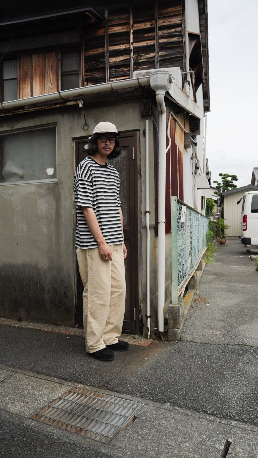 トップス W double mulch boarder tee size 1 OVY 40%OFF!! 2026 Summer 最新作】Mulch boarder tee（マルチボーダーT