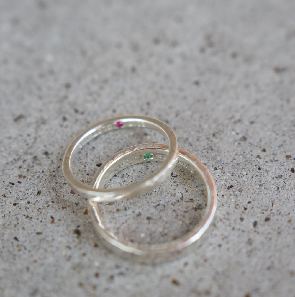 指輪・リング Silver Combination Texture Oval Shape Hammered Surface Ring Silver Combination Texture Oval Shape Hammered Surface Ring