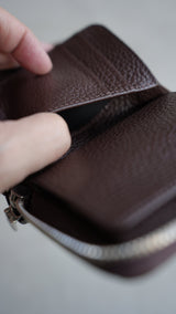 【2025 Spring 最新作】限定カラー Shrink leather mini wallet Limited Edition/Choco brown（シュリンクレザーミニウォレットリミテッドエディション）