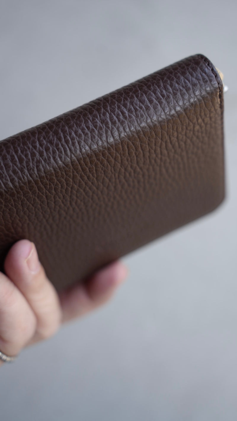 【2025 Spring 最新作】限定カラー Shrink leather mini wallet Limited Edition/Choco brown（シュリンクレザーミニウォレットリミテッドエディション）