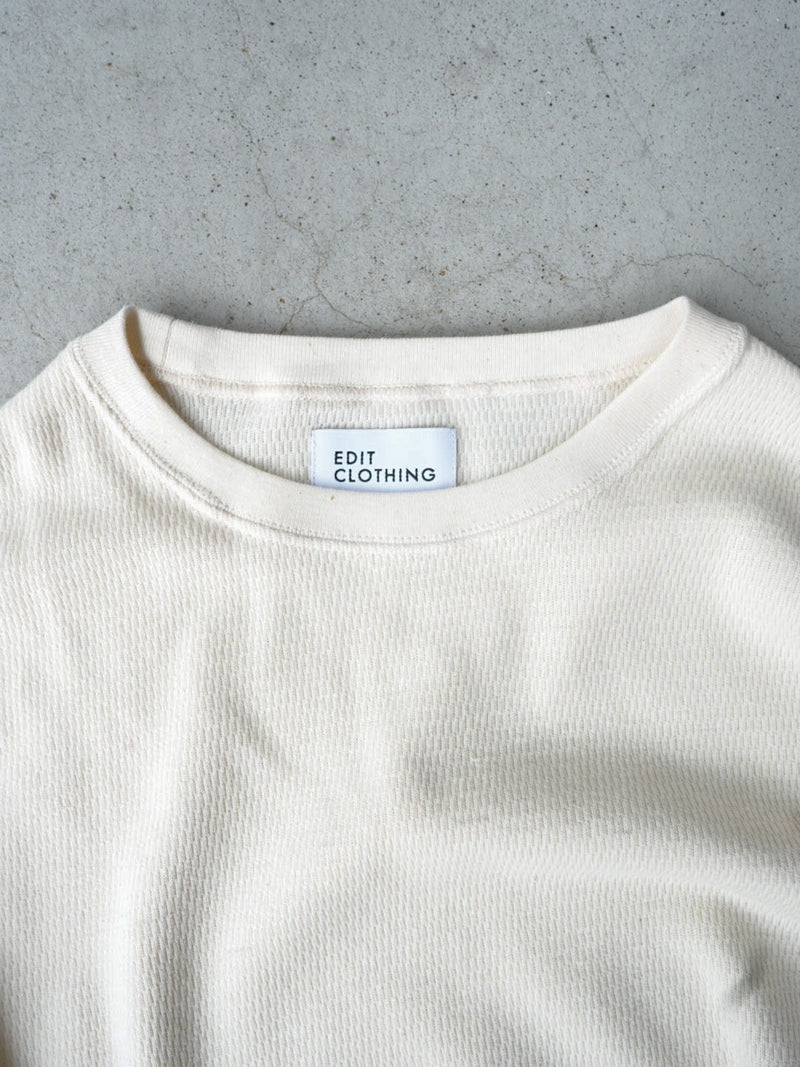 【2025 Winter 最新作】HOKKAIDO WOOL HANIKAM DRAWSTRING L/S（北海道ウールハニカムドローストリングロンT）
