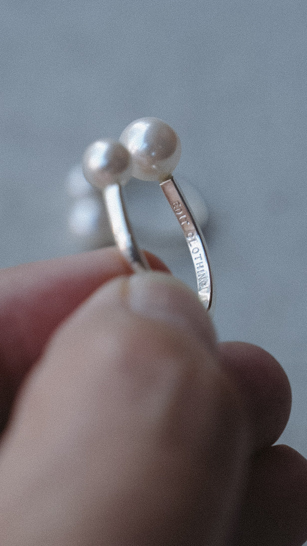 【WEB限定 期間限定予約 2026 Spring 最新作】Meoto pearl silver ring / (メオトパールシルバーリング)