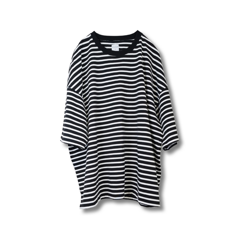 【SAMPLE SALE!! 2023S/S商品】Border finegauge tee（ボーダーファインゲージT/ブラック×ホワイト）