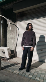 【35%OFF!! 2025 Winter 最新作】Dozume velour sidepocket trainer（度詰めベロアサイドポケットトレーナー）