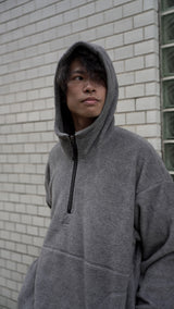 Rayon melton fleece harf zip parka（レーヨンメルトンフリースハーフジップパーカ）