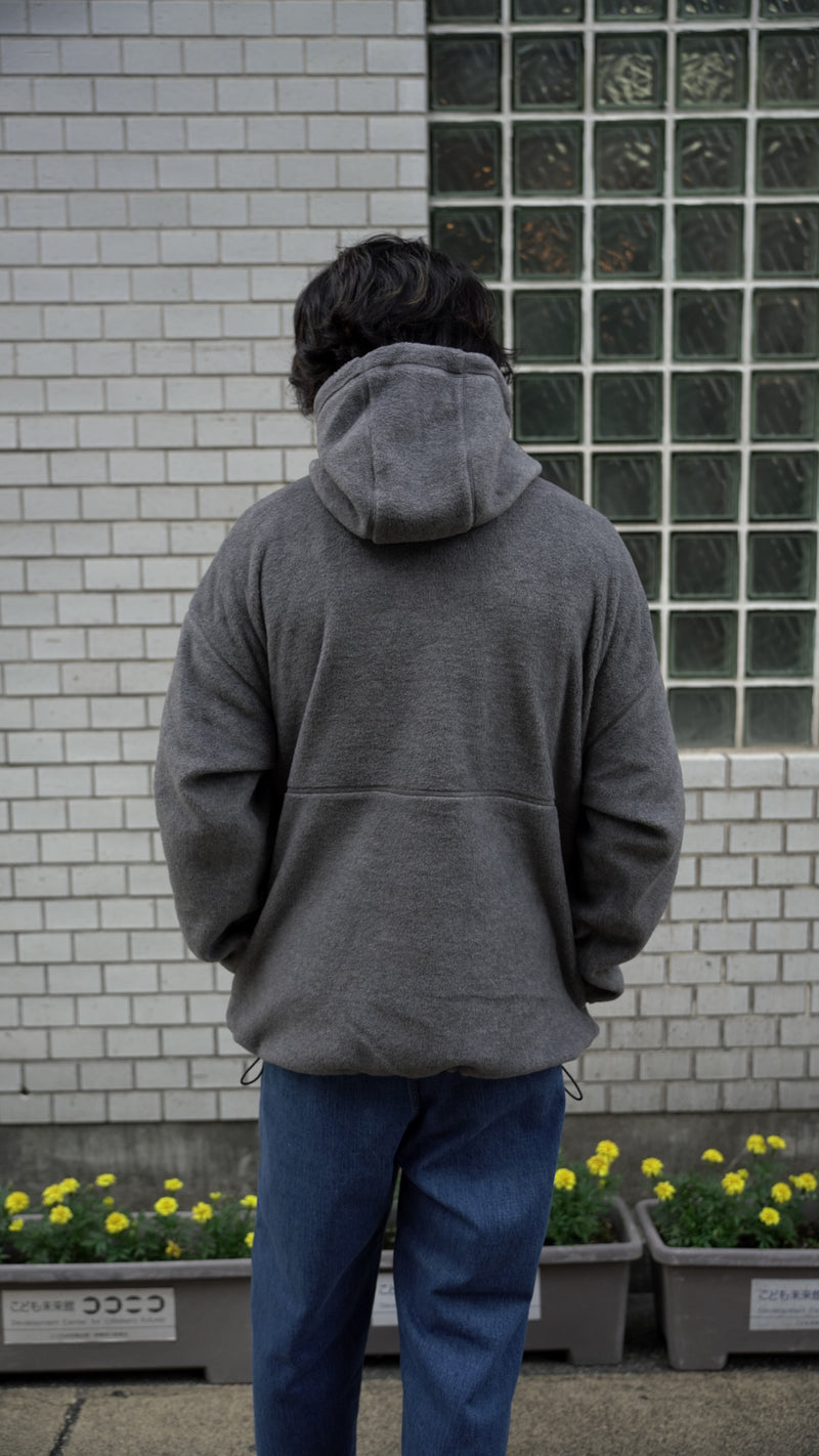 Rayon melton fleece harf zip parka（レーヨンメルトンフリースハーフジップパーカ）
