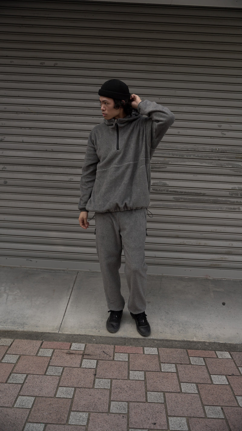 Rayon melton fleece harf zip parka（レーヨンメルトンフリースハーフジップパーカ）