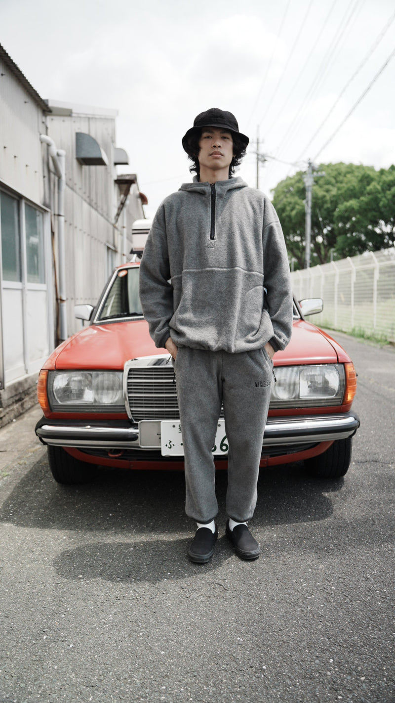 Rayon melton fleece harf zip parka（レーヨンメルトンフリースハーフジップパーカ）