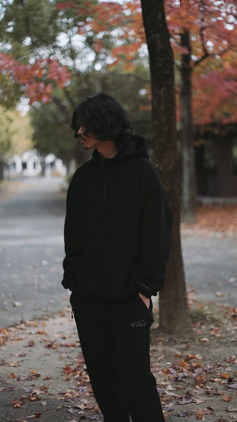 Rayon melton fleece harf zip parka（レーヨンメルトンフリースハーフジップパーカ）