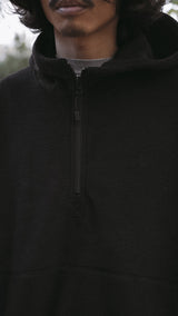 Rayon melton fleece harf zip parka（レーヨンメルトンフリースハーフジップパーカ）