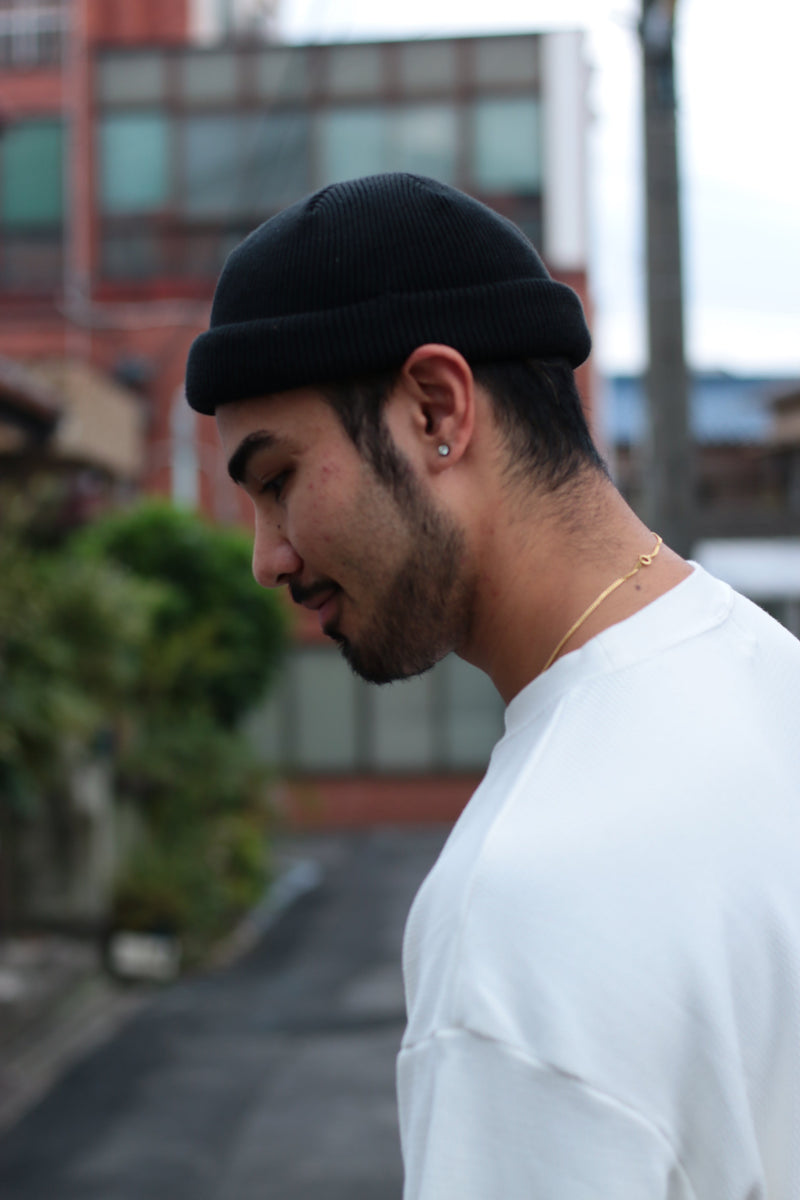 Shallow knit cap（シャローニットキャップ/ブラック）