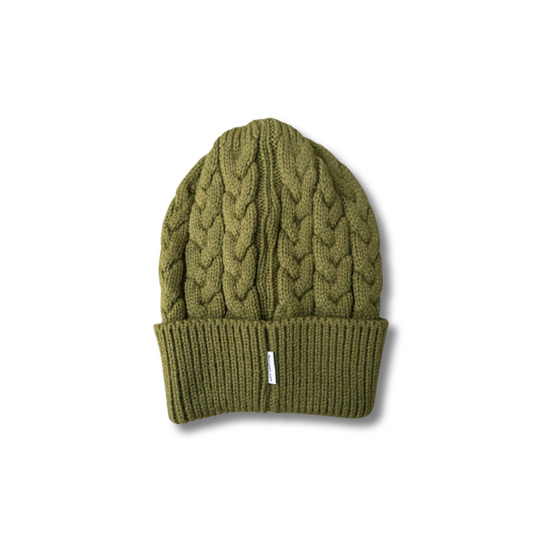 Cable knit cap（ケーブルニットキャップ/カーキ）