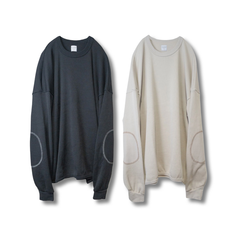 【2023 S/S】Shiny waffle elbowpatch L/S / シャイニーワッフルエルボーパッチ L/S